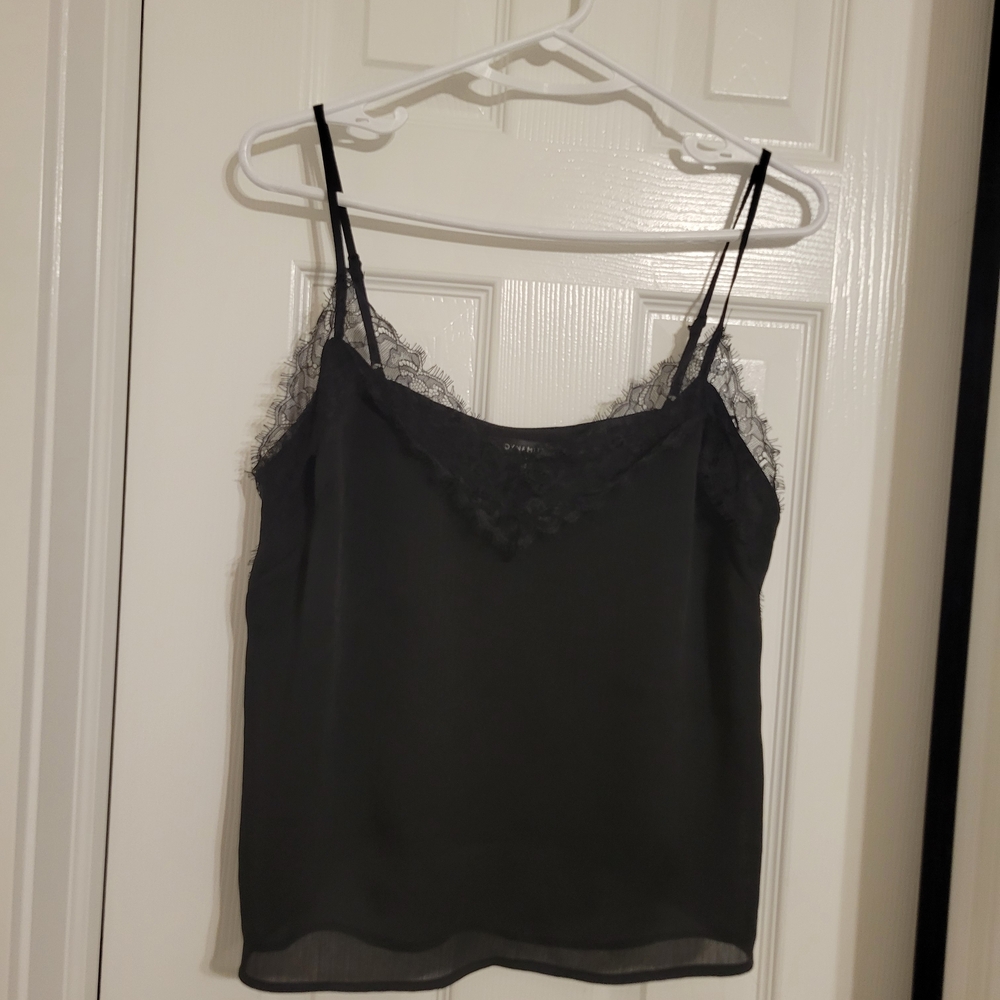 Dynamite Black Cami Top with Lace Detail Size M